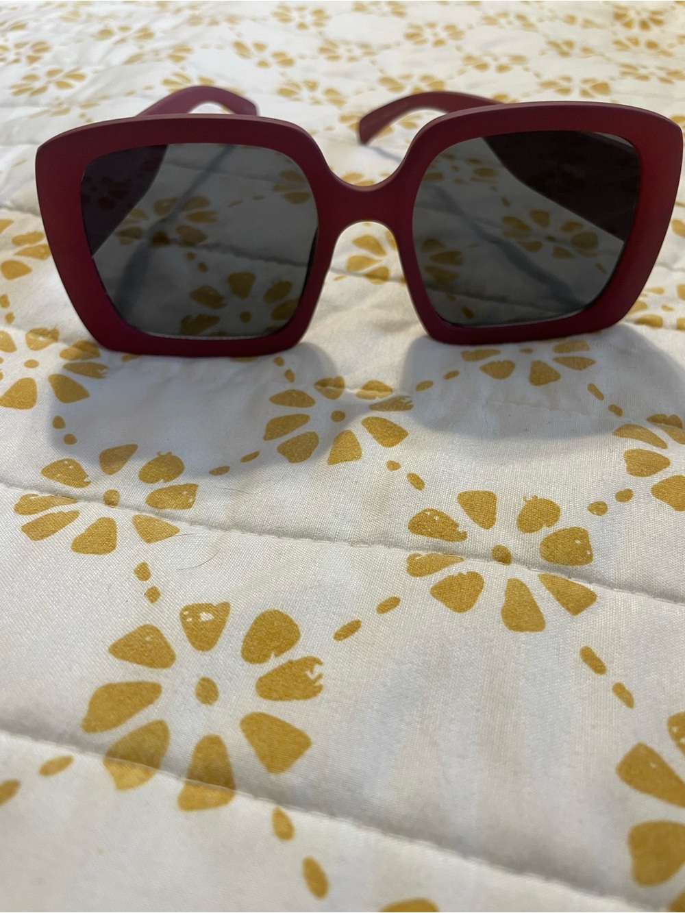 aerie Sunnies Women's Square Sunglasses in Matte Mauve with Dark Lenses